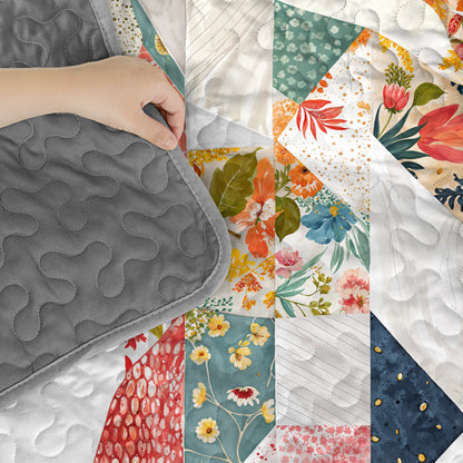 Pajabear Quilt 3-Piece Set Charming Floral Horse