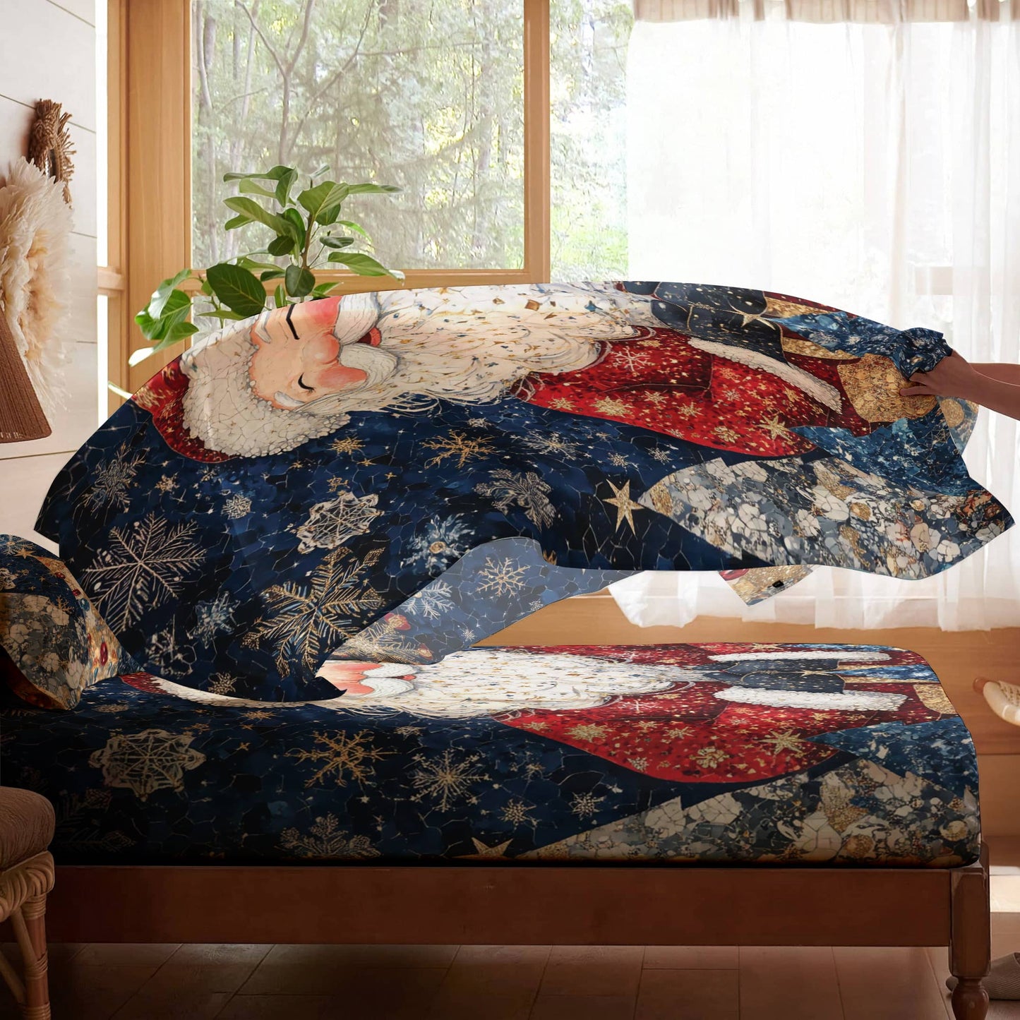 Pajabear 4-Piece Bed Sheet Set Santa Dreams