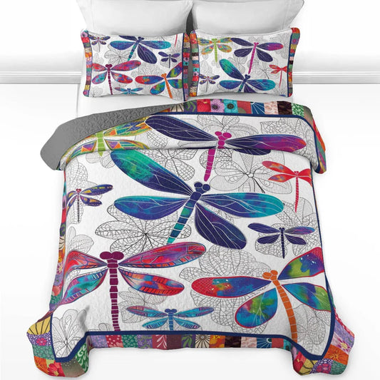 Pajabear Quilt 3-Piece Set Dragonfly Dreams