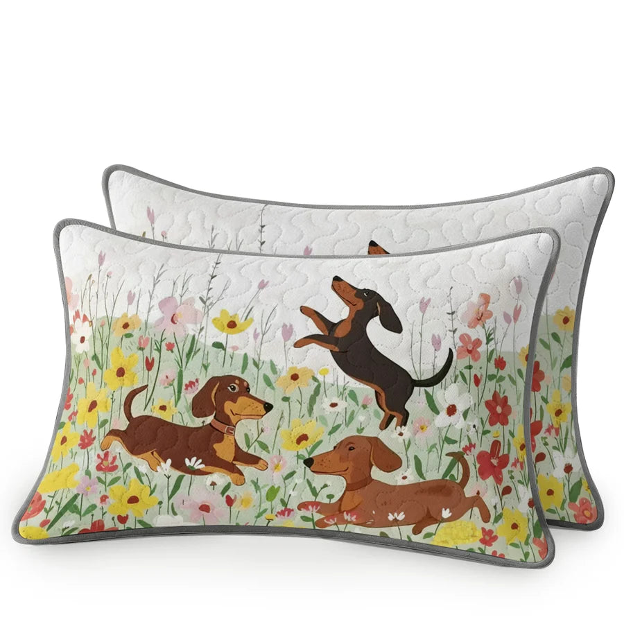 Pajabear Quilt 3-Piece Set Spring Pup Joy