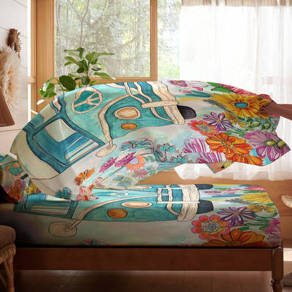 Pajabear 4-Piece Bed Sheet Set Sunny Smile