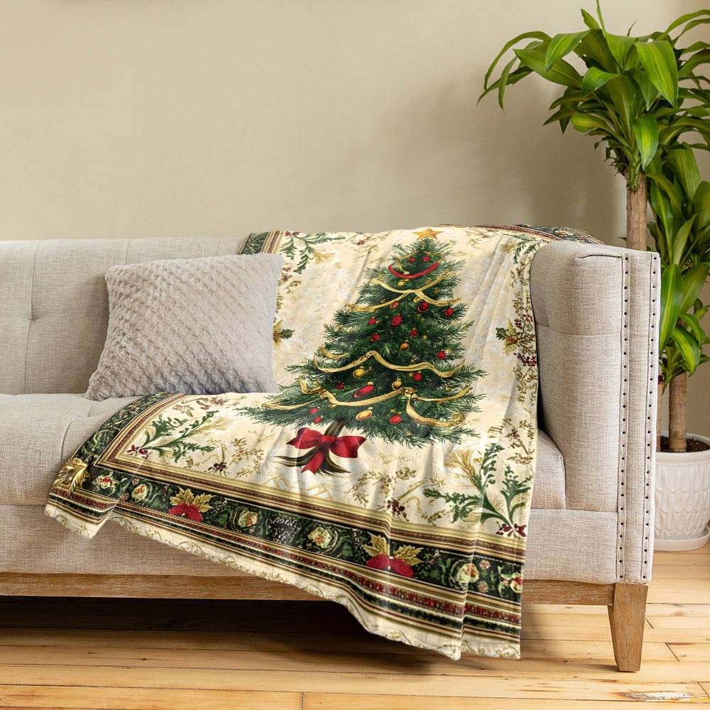 Pajabear Fleece Blanket Classic Christmas Tree