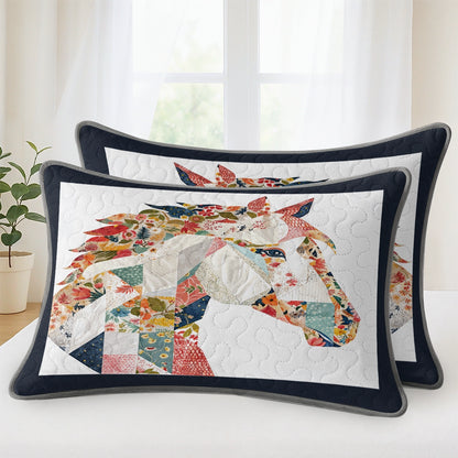 Pajabear Quilt 3-Piece Set Charming Floral Horse