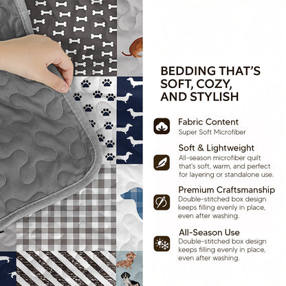 Pajabear Quilt 3-Piece Set Garden Paws