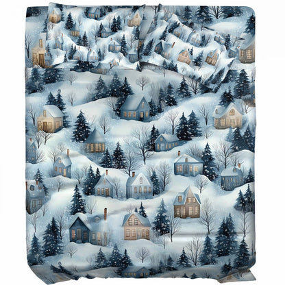 Pajabear 4-Piece Bed Sheet Set Snow Village