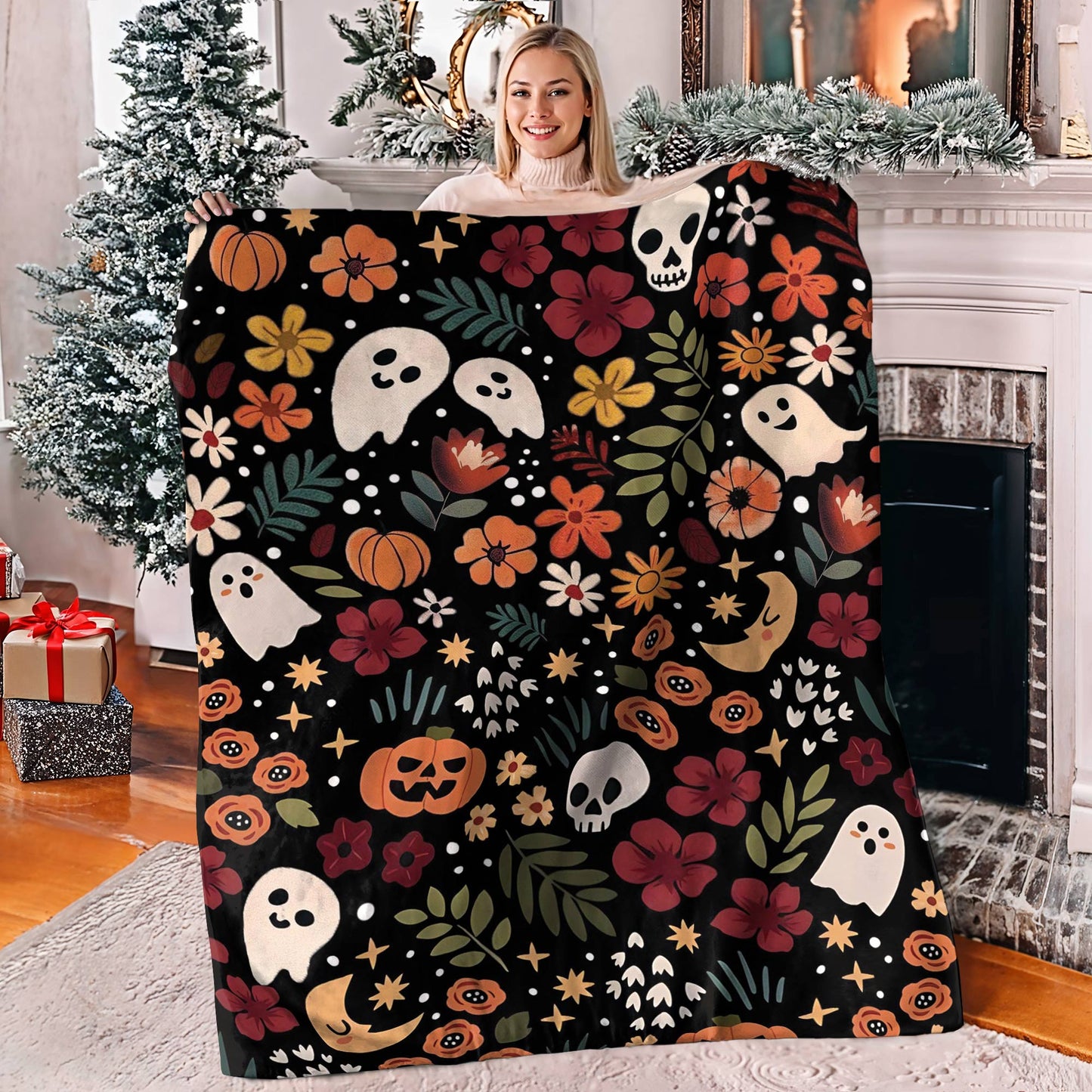 Pajabear Fleece Blanket Spooky Chic