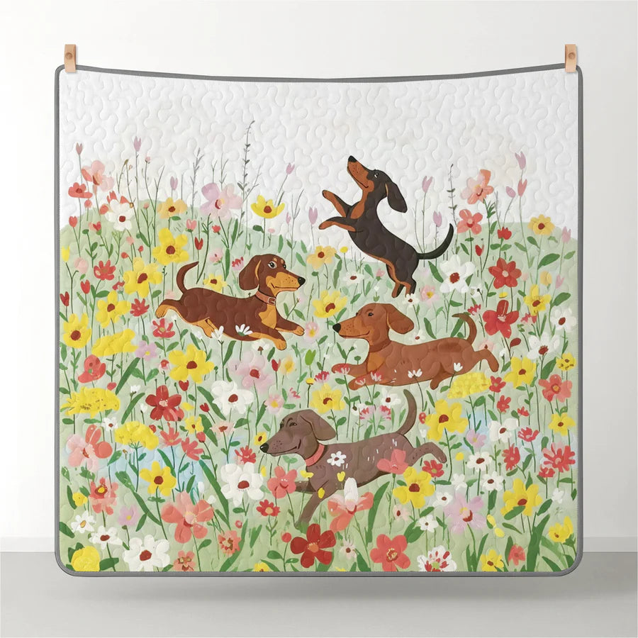 Pajabear Quilt 3-Piece Set Spring Pup Joy
