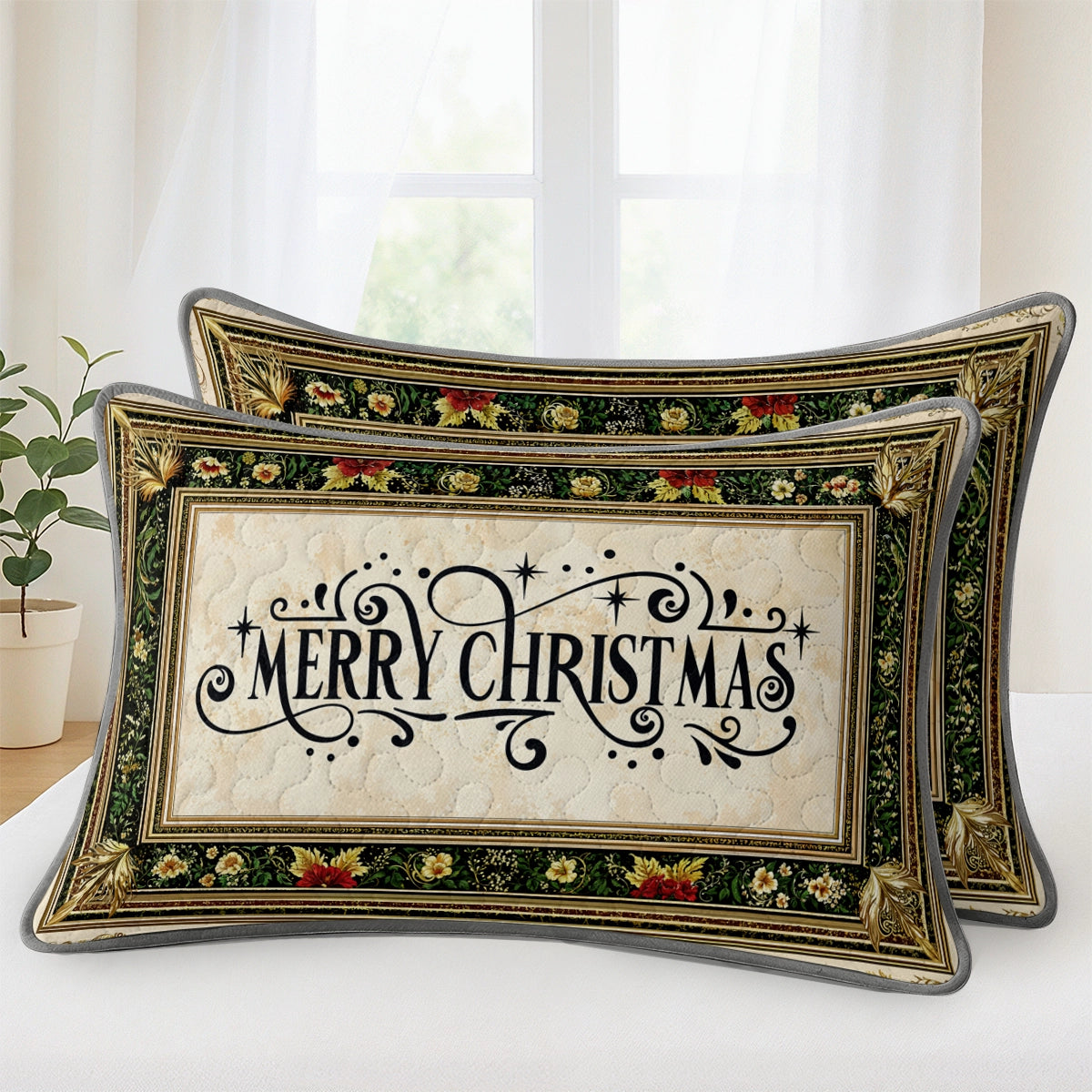 Pajabear Quilt 3-Piece Set Classic Christmas Tree