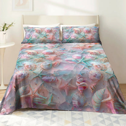 Pajabear 4-Piece Bed Sheet Set - Coastal Shell