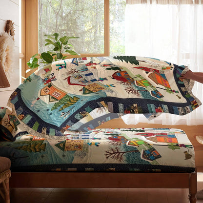 Pajabear 4-Piece Bed Sheet Set Mistletoe Magic