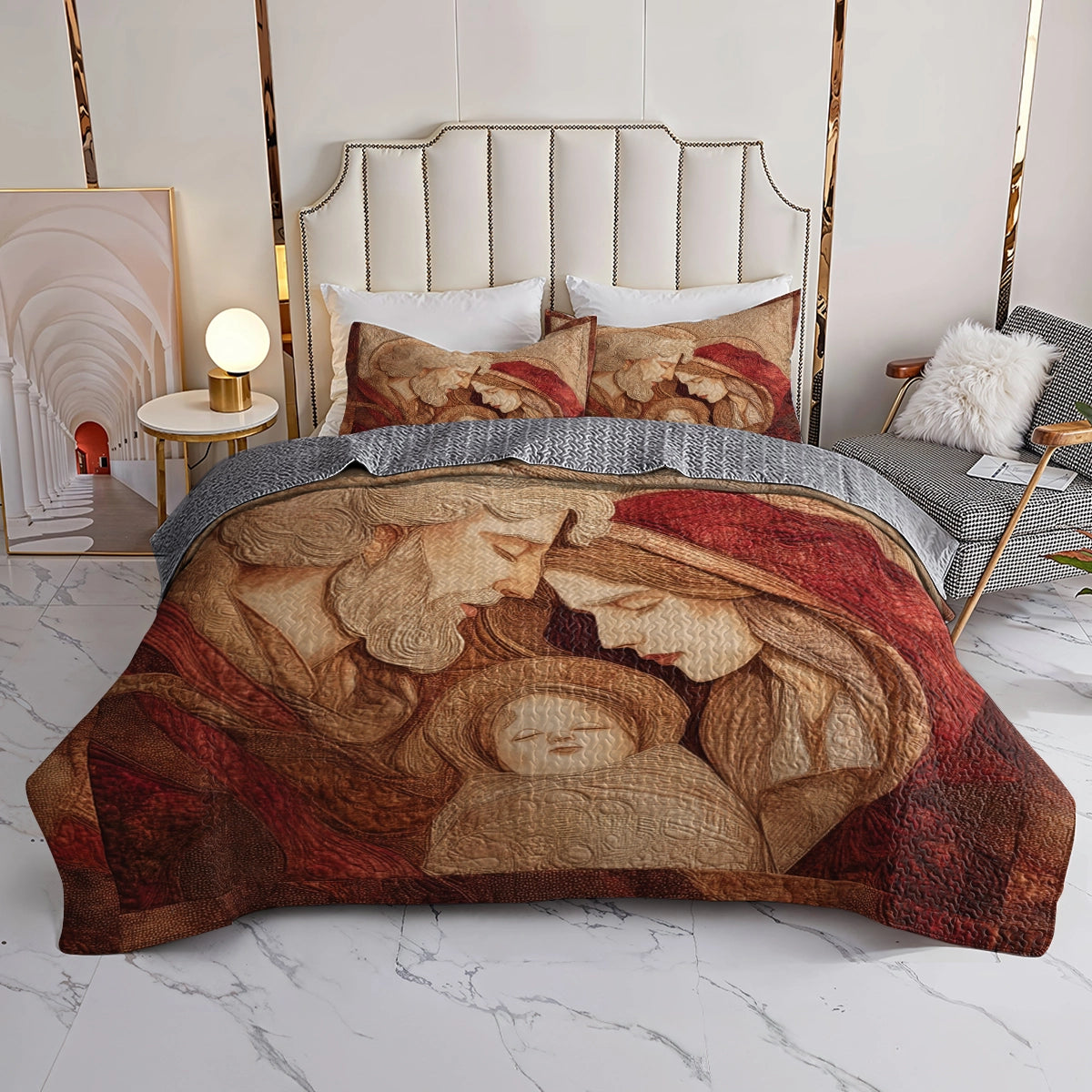 Pajabear Quilt 3-Piece Set Eternal Harmony of the Holy Family