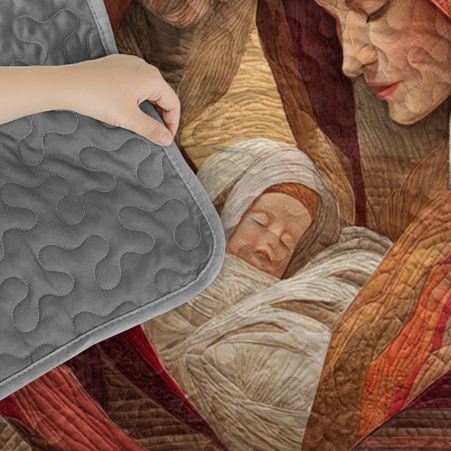 Pajabear Quilt 3-Piece Set Sacred Geometry of Grace