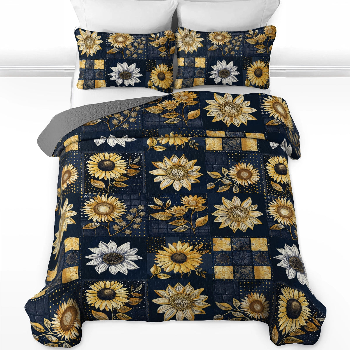 Pajabear Quilt 3-Piece Set Inelegance Sunflowers