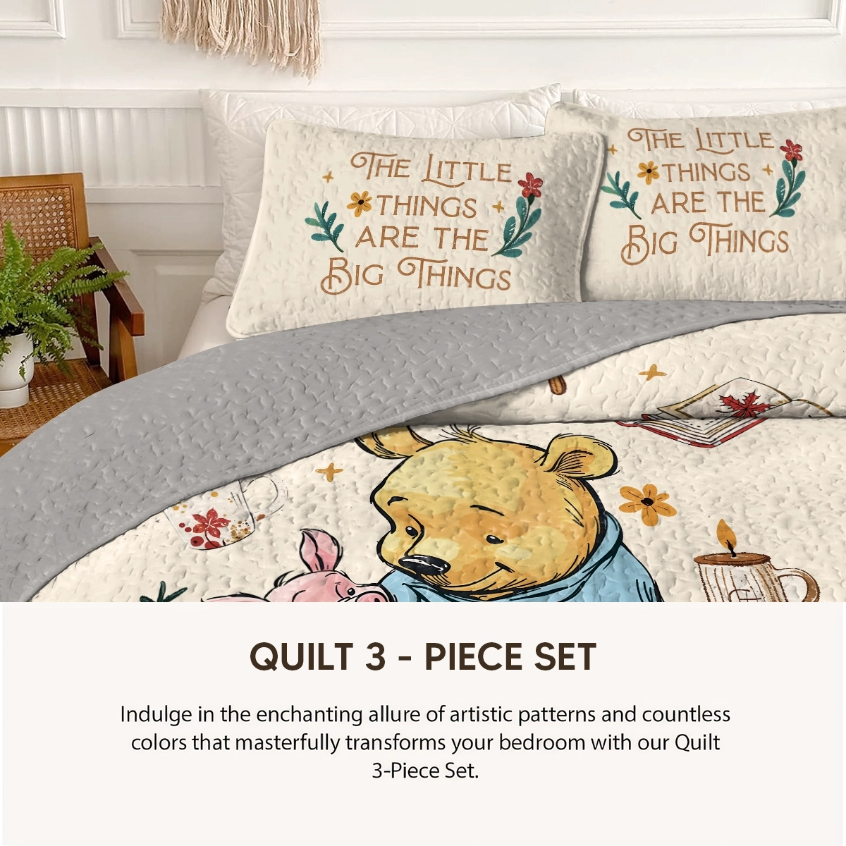 Pajabear Quilt 3-Piece Set Little Things
