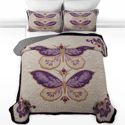Pajabear Quilt 3-Piece Set Lavender Wings of Grace