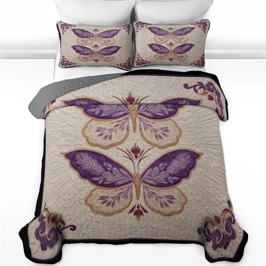Pajabear Quilt 3-Piece Set Lavender Wings of Grace