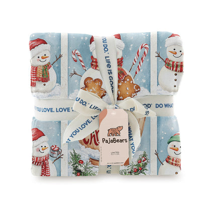 Pajabear Fleece Blanket Merry Snowman