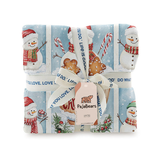 Pajabear Fleece Blanket Merry Snowman