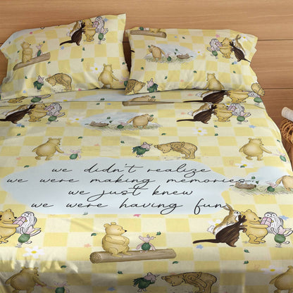 Pajabear 4-Piece Bed Sheet Set Having Fun