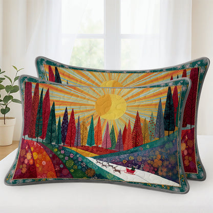 Pajabear Quilt 3-Piece Set Colorful Forest Path