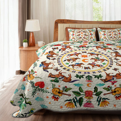 Pajabear Quilt 3-Piece Set The Carousel of Dreams