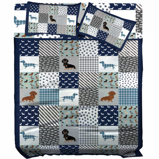 Pajabear 4-Piece Bed Sheet Set Dachshund Delight