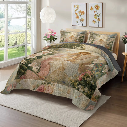Pajabear Quilt 3-Piece Set Heavenly Garden of Grace