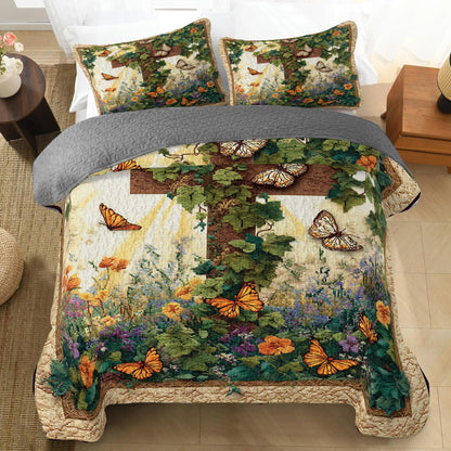 Pajabear Quilt 3-Piece Set Garden of Sacred Renewal