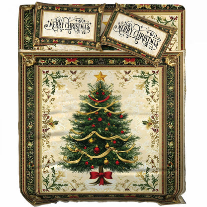 Pajabear 4-Piece Bed Sheet Set Classic Christmas Tree