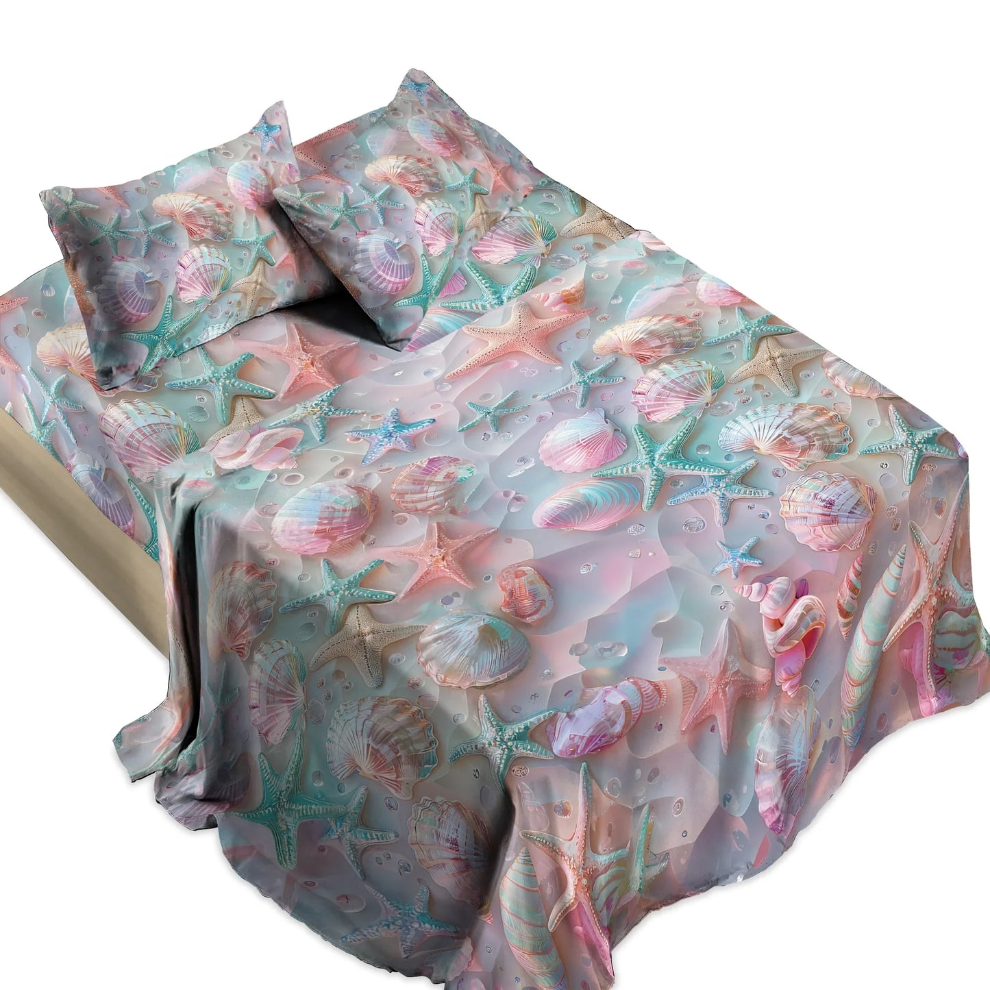 Pajabear 4-Piece Bed Sheet Set - Coastal Shell