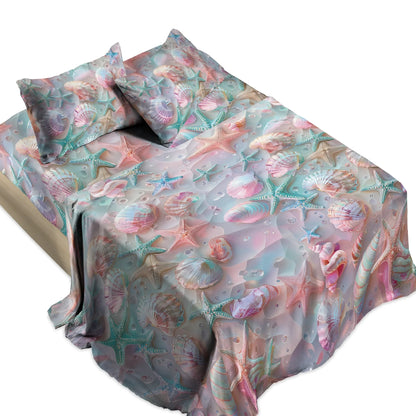 Pajabear 4-Piece Bed Sheet Set - Coastal Shell