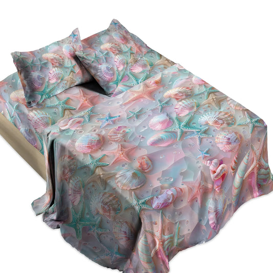Pajabear 4-Piece Bed Sheet Set - Coastal Shell