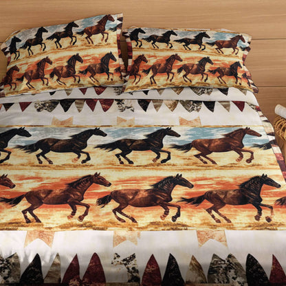 Pajabear 4-Piece Bed Sheet Set Galloping Grace