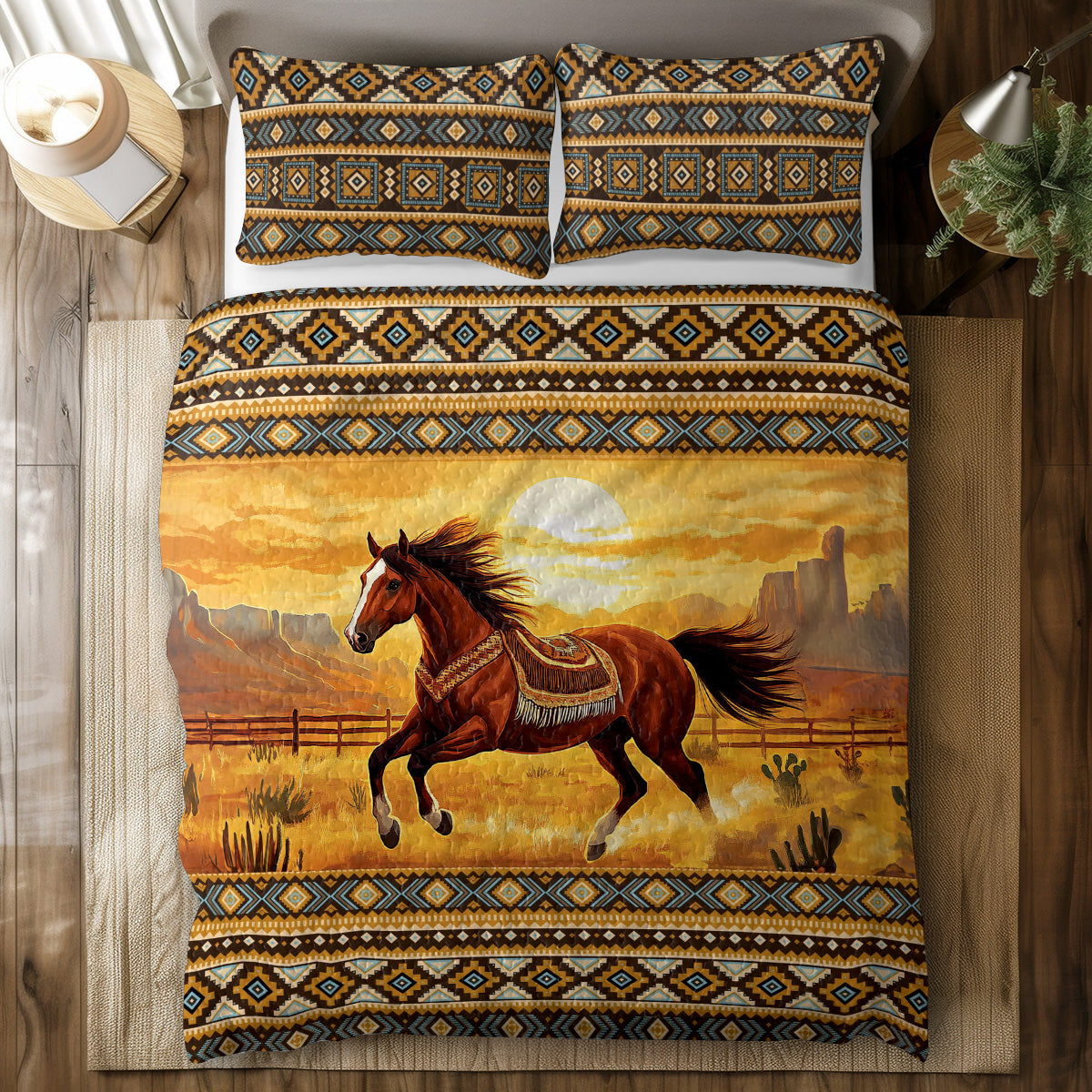 Pajabear Quilt 3-Piece Set Spirit Horse