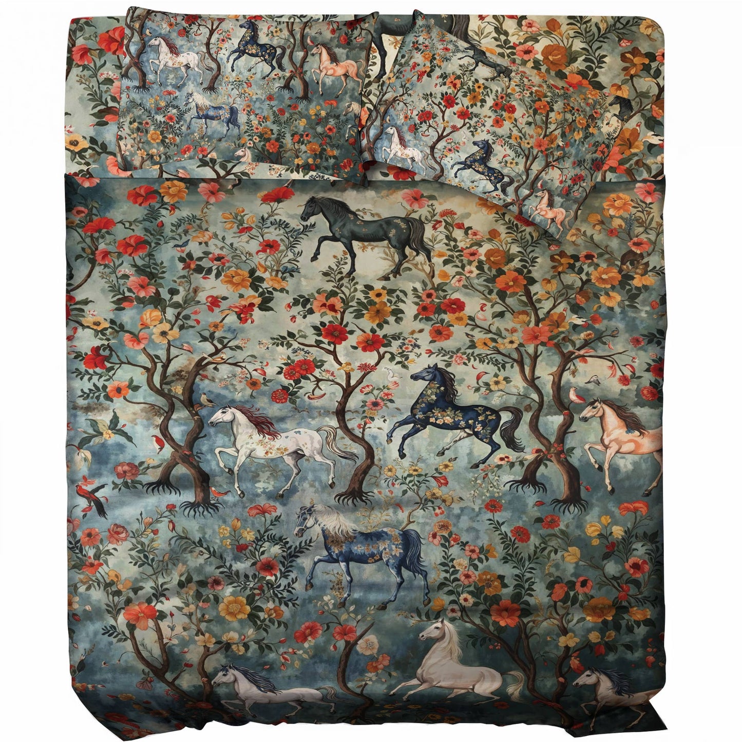 Pajabear 4-Piece Bed Sheet Set Mystical Steeds