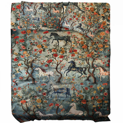 Pajabear 4-Piece Bed Sheet Set Mystical Steeds