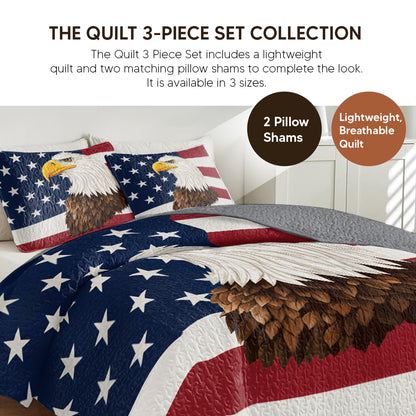 Pajabear Quilt 3-Piece Set American Eagle