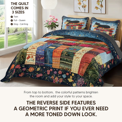 Pajabear Quilt 3-Piece Set Cozy Cat