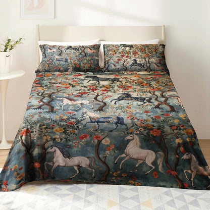 Pajabear 4-Piece Bed Sheet Set Mystical Steeds