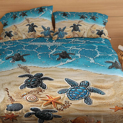 Pajabear 4-Piece Bed Sheet Set Sea Turtle Journey