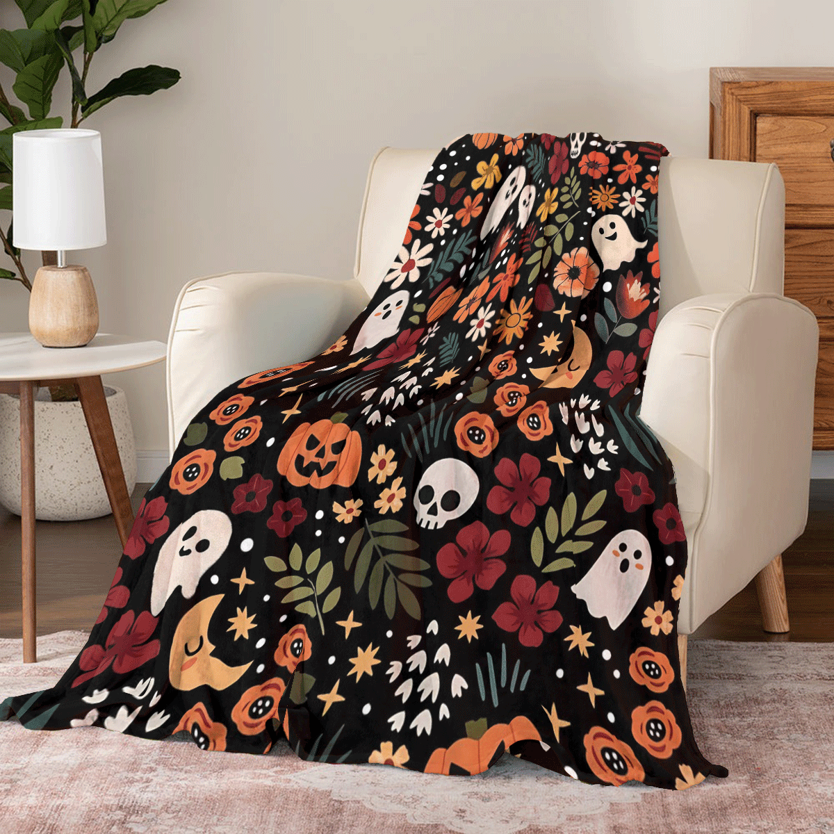 Pajabear Fleece Blanket Spooky Chic