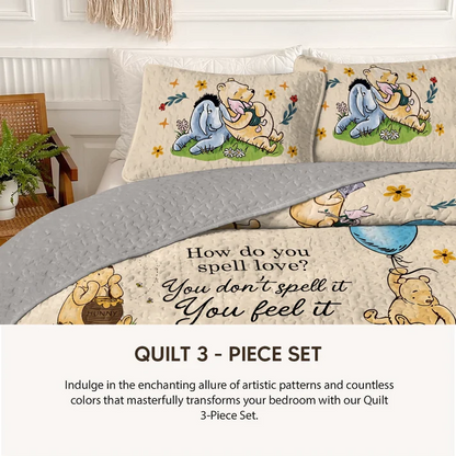 Pajabear Quilt 3-Piece Set Winnie The Pooh Cozy