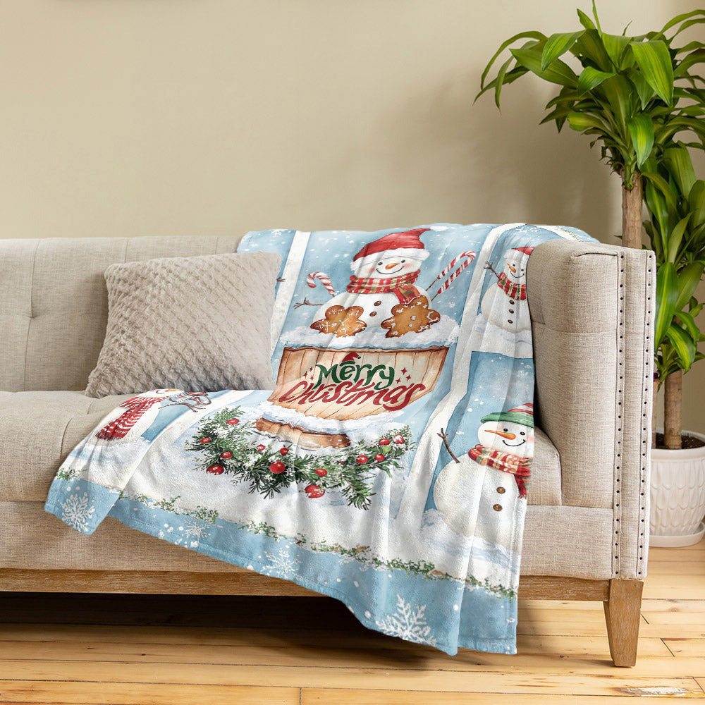 Pajabear Fleece Blanket Merry Snowman
