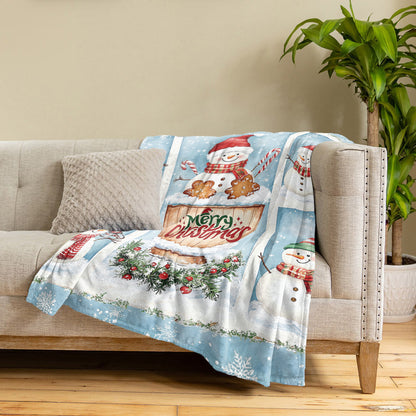 Pajabear Fleece Blanket Merry Snowman