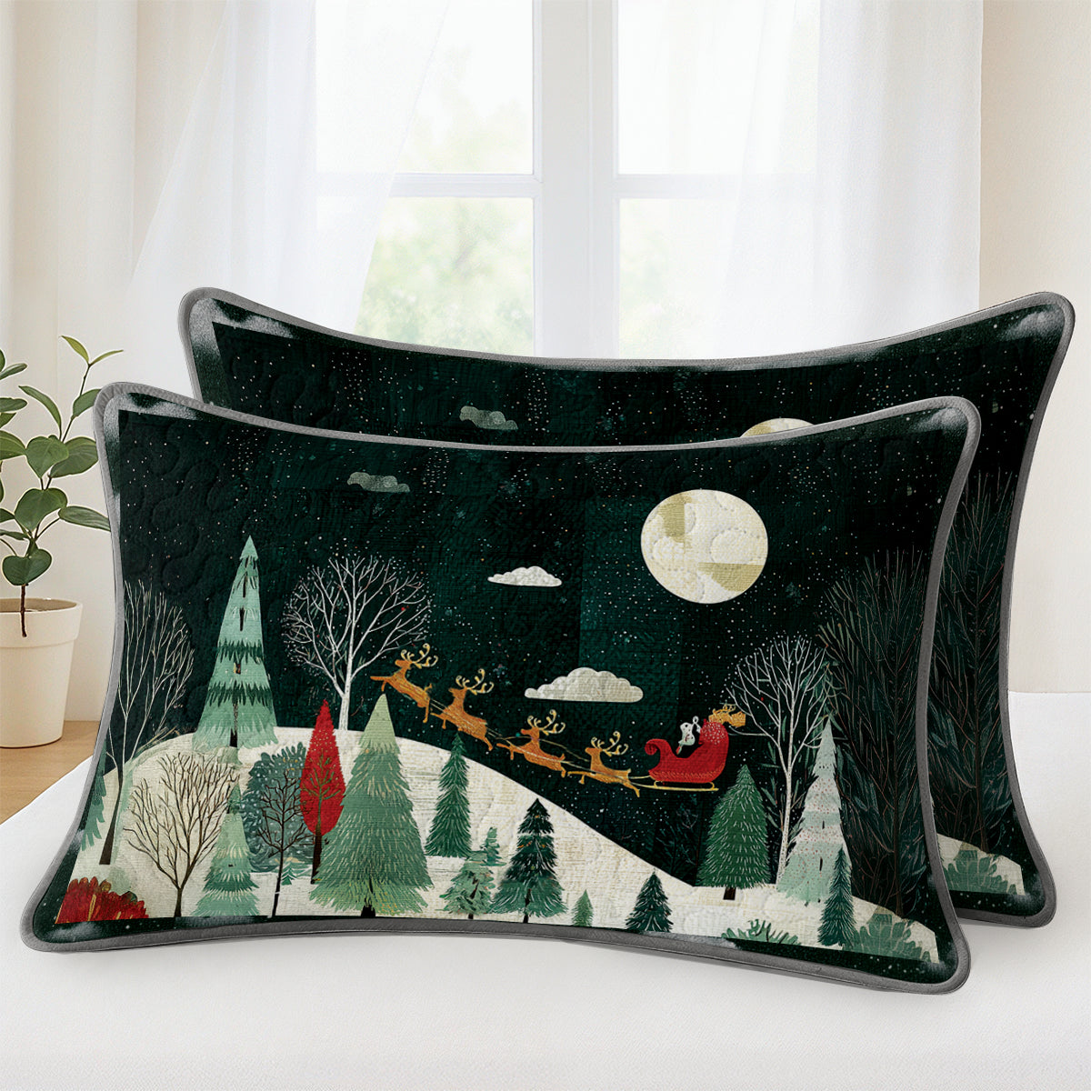 Pajabear Quilt 3-Piece Set Christmas Eve Magic