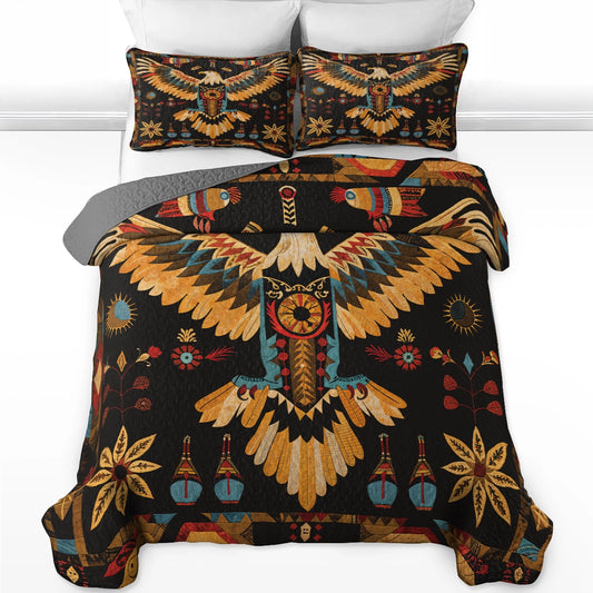 Pajabear Quilt 3-Piece Set Tribal Eagle