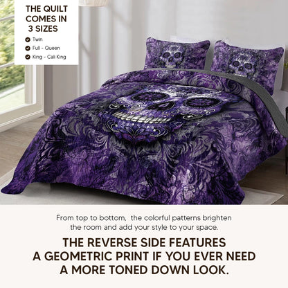 Pajabear Quilt 3-Piece Set Gorgeous Mandala Skull