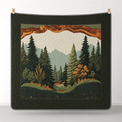 Pajabear Quilt 3-Piece Set Forest Cabin