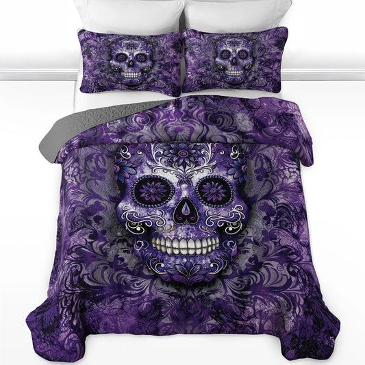 Pajabear Quilt 3-Piece Set Gorgeous Mandala Skull