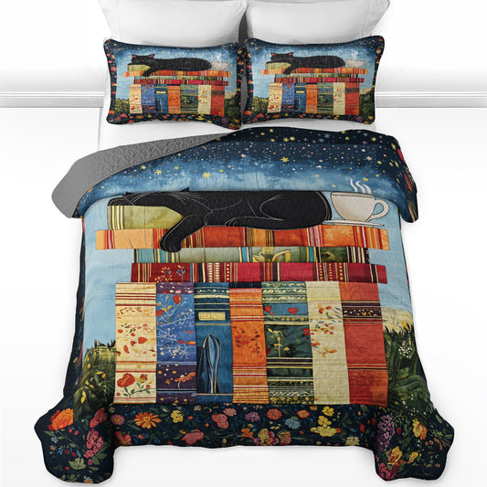 Pajabear Quilt 3-Piece Set Cozy Cat
